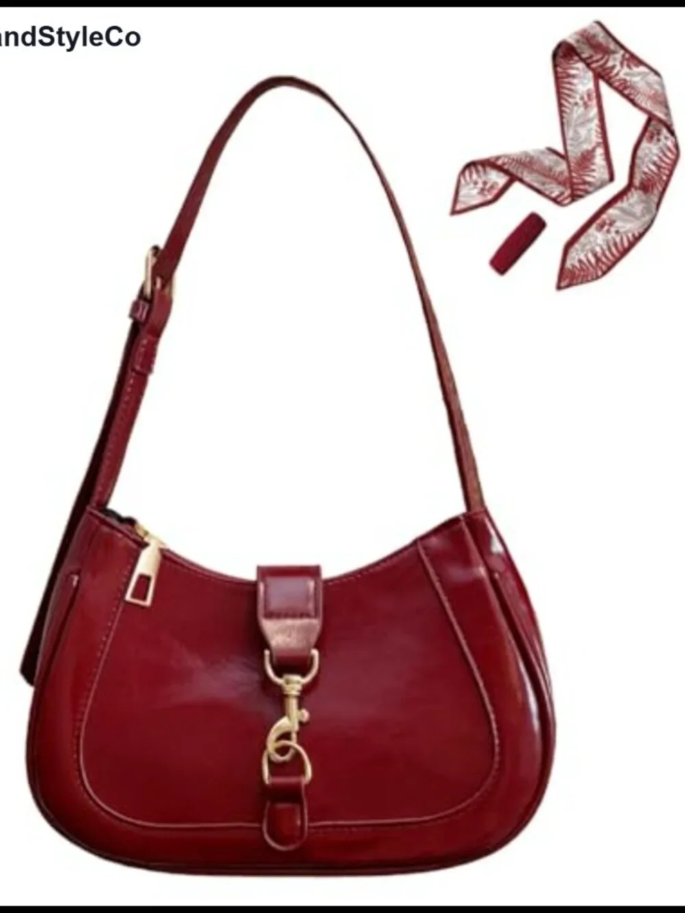 Faux Leather Hobo Shoulder Bag with Zipper, Women's Retro Handbag